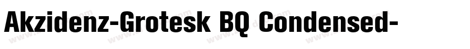 Akzidenz-Grotesk BQ Condensed字体转换